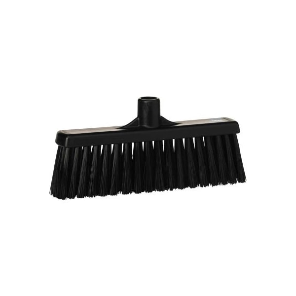 Vikan 12in Upright Broom- Medium, Black